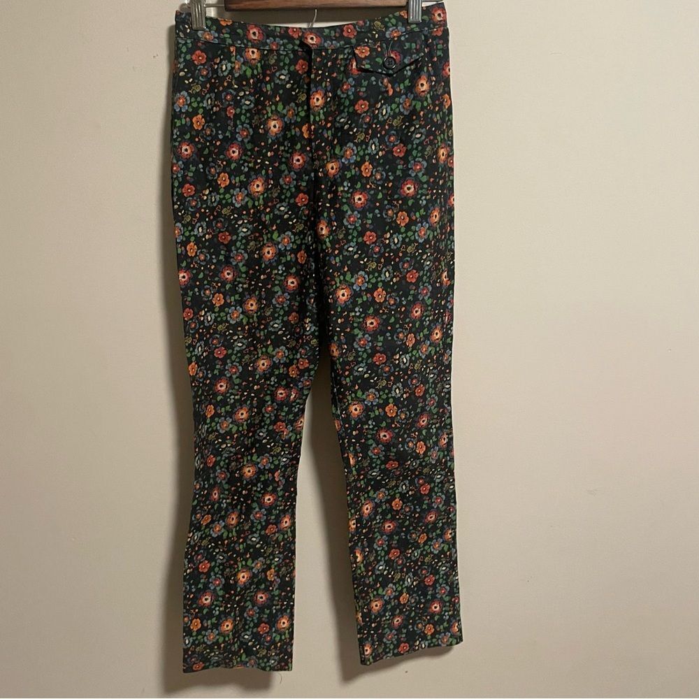 Isabel Marant Flower Floral Ribbed Trouser Pant 100% Cotton- Size 36 (US 4) - Picture 2 of 15